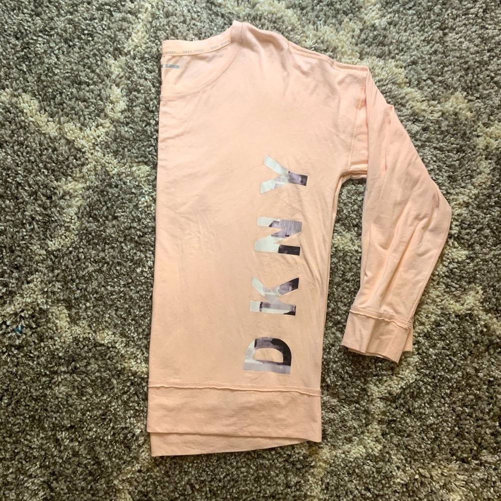 DKNY peach sporty sweater